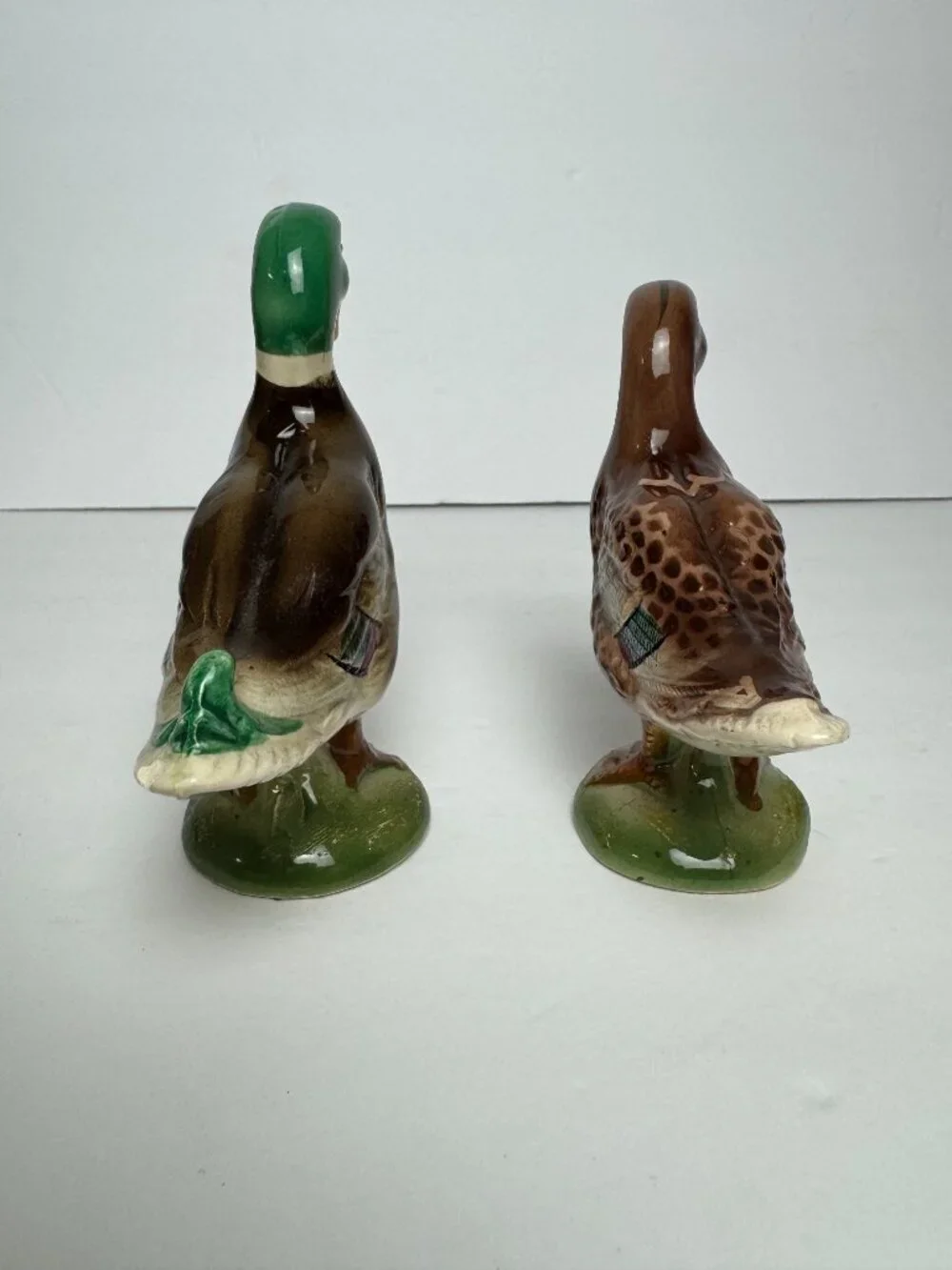 Vintage THAMES  Set of 2 Mallard Duck Ceramic Glazed Collectible Hunting